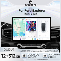 DUDUAUTO Passend für Ford Explorer 2020-2022 13-Zoll Modifiziertes Android-System Bluetooth CarPlay Navigationsbildschirm