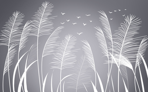 Murale Decorativo Impermeabile Dipinto a Mano con <span class=keywords><strong>Fenicotteri</strong></span> e Motivi Floreali, Personalizzabile e Senza Giunzioni per Centri Commerciali - Product Image 4