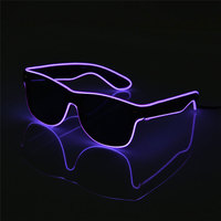 Lunettes de soleil couleur avec fil El LED et clignotant, d'animation musical, grands événements, manga,