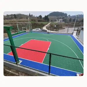 Piastrella per pavimento sportivo ad incastro per campo da basket, tennis, pallamano da pallavolo e area di attività