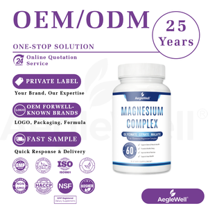 Aeglewell Magnesio Complesso 12 in 1 in Capsule, Integratore Erboristico per il Supporto di Ossa, Muscoli e Sonno - Product Image 1