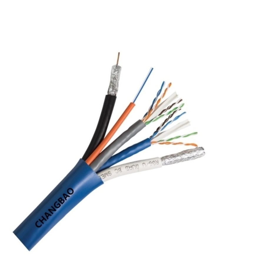 Кабель управления 22AWG 2C BC STR SH + 18AWG 2C BC STR UNSH + Cat5e UTP 24AWG медный Crest-2 PVC и LSZH PE