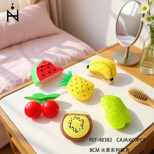 Fermacapelli a forma di artiglio della serie Fruit da 8 cm, accessori per capelli per donne e ragazze - Product Image 3