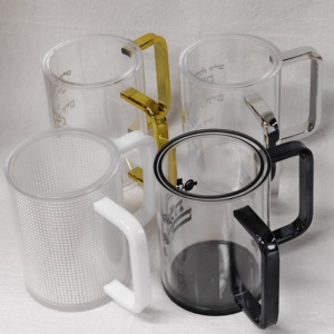 Vaso de lavado judío de acrílico y lucita con dos asas, de plástico, personalizado, para Purim y Pascua - Product Image 1