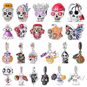 Panjia Design Original Halloween Pumpkin Garland Skull Pendants Nickel Silver DIY Jewelry Accessories Wholesale Cross-border - Product Image 1
