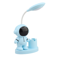 Vente chaude fournir articles dessin animé astronaute taille-crayon support USB charge protection des yeux Led lampe de table veilleuse