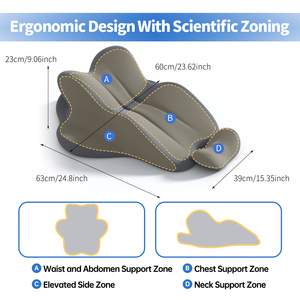 Oreiller ergonomique en mousse à mémoire <span class=keywords><strong>de</strong></span> forme haute densité pour adultes, coussin pour couples, oreiller triangulaire pour le sexe, oreiller <span class=keywords><strong>de</strong></span> <span class=keywords><strong>lit</strong></span>, oreiller d'allaitement, hôtels - Product Image 2