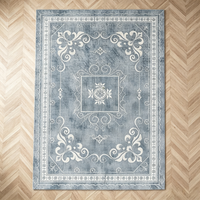 Tapis de salon/chambre en polyester, style européen nouveau classique/postmoderne, fabrication mécanique, délicat et élégant