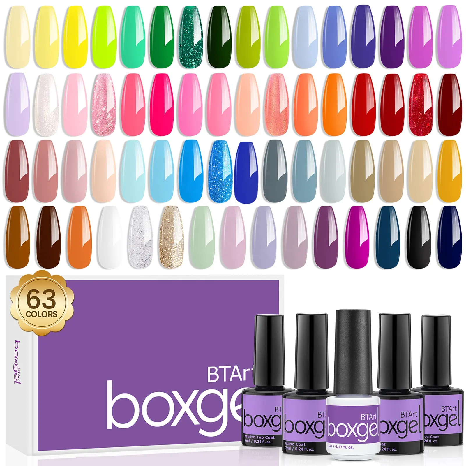 Hot Selling 63 Kleuren Professionele Gel Nagellak Set Vier Seizoen Collectie Veganistische Inspireren Uv Gel Polish Kit Voor Salon