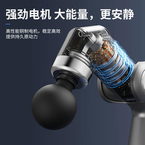 Pistola de masaje portátil, masajeador muscular eléctrico por vibración, masajeador portátil para hombros y cuello, Motor sin escobillas, 12 niveles de velocidad, USB - Product Image 3