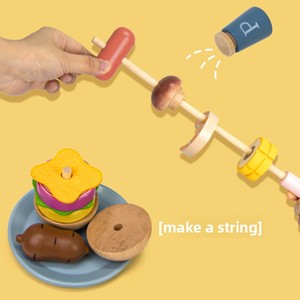 Jouet de <span class=keywords><strong>cuisine</strong></span> multifonctionnel en bois pour enfants, maison de jeu transfrontalière, barbecue de <span class=keywords><strong>simulation</strong></span> amusant, petit réchaud pour tout âge - Product Image 3