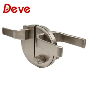 China Supplier Zinc Alloy Glass Door Lock with Large Handle