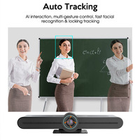 Barre vidéo de contrôle gestuel de caméra de vidéoconférence tout-en-un 4K UHD Streaming avec micro haut-parleur PD écran de charge coulée