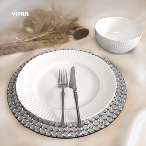Wholesale 10.5 Inch Raised Lines Design Vintage Dinner Set for Wedding Decoration Restaurant Dishes Porcelain <b>Dinnerware</b> - Product Image 4