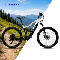 Vélo de montagne électrique à suspension intégrale TXED 48V 500W, 27,5 pouces, batterie lithium 10,4 Ah, double mode tout-terrain, E-MTB