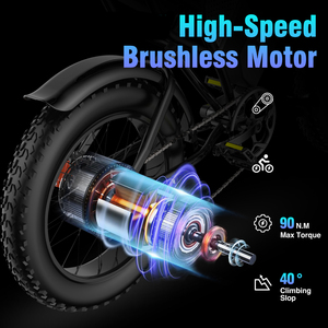 YVY Q20 20" 48V 20Ah Fatbike UL2849 CE Bici <span class=keywords><strong>Elettrica</strong></span> con Pneumatici Larghi, <span class=keywords><strong>Mountain</strong></span> <span class=keywords><strong>Bike</strong></span> <span class=keywords><strong>Elettrica</strong></span> con Sospensione Completa per Adulti - Product Image 2