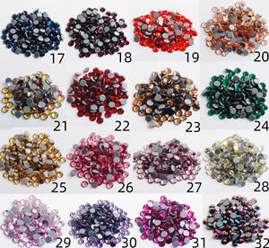 14400 ชิ้น ขายส่งจำนวนมาก SS3-SS30 คริสตัลแก้วทรงกลมหลังแบนหลากสี สำหรับงาน DIY เสื้อผ้า งานฝีมือ ตกแต่งแบบวิบวับ - Product Image 5