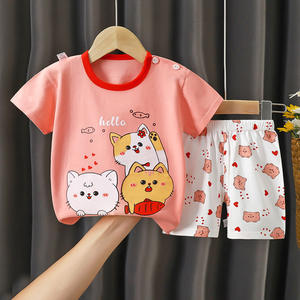 RTS – ensemble de vêtements d'été de haute qualité pour bébé, t-shirts pour enfants, costume en coton pour garçon, t-shirt à manches courtes personnalisé avec pantalon pour enfants - Product Image 6