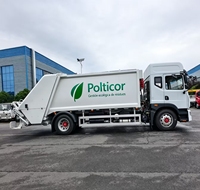 Camion à ordures compacteur Dongfeng 15CBM 4x2 Diesel haute puissance à chargement arrière, normes d'émission Euro 5, conduite à gauche/droite, garantie 1 an