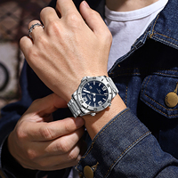 Montres à quartz NIBOSI 2589, design de luxe, mode, affaires, aiguilles lumineuses, étanches, montre pour homme, bracelet en acier inoxydable