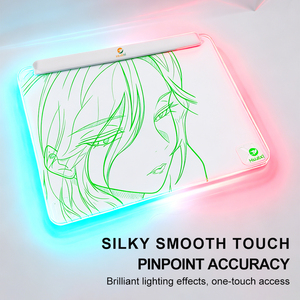 Factory Custom Glass Gaming <b>Mouse</b> Pad Speed Control Esport Ultra Smooth Glass <b>Mouse</b> <b>Mat</b> Tempered Glass Mousepad with RGB Backlit - Product Image 4