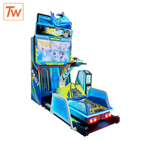 Machine de jeu vidéo d'arcade pour enfants et adultes, simulateur de bateau rapide multijoueur en ligne, divertissement palpitant à monnayeur.