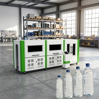 Machine de soufflage de bouteilles PET à double cavité automatique avec PLC pour la fabrication de bouteilles d'eau pure de 5L, haute productivité, fonctionnement facile