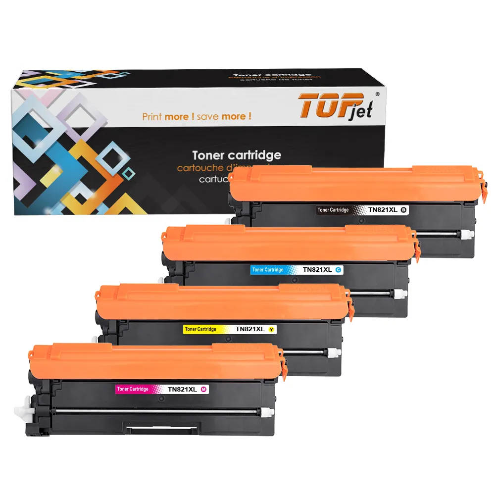 Topjet TN821XL Black Laser Toner Cartridge tN821 TN 821 TN-821 Compatible For Brother HL L9430CDN L9470CDN MFC L9670CDN Printer