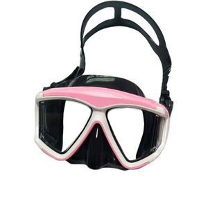 Masque de plongée encadré à deux fenêtres, verre trempé de 4,0 mm, anti-buée, silicone, pour sports nautiques universels - Product Image 1