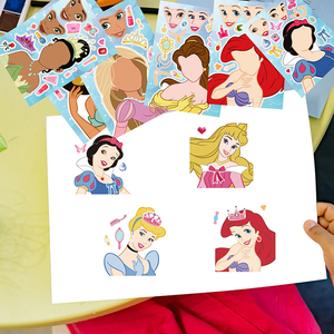 <span class=keywords><strong>Jeux</strong></span> de déguisement, puzzles pour enfants, jouets de dessin animé, adorables princesses, cloche, Blanche-Neige, Cendrillon, autocollants DIY, cadeaux promotionnels - Product Image 2