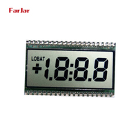 Fabrik Kleiner Mini Kundenspezifischer OEM TN/HTN TFT Reflektiver 2-8-stelliger 7-Segment-LCD-Bildschirm Zweizeilige Serielle Schnittstelle LED-Hintergrundbeleuchtung 0,5