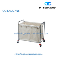 Chariot à linge commercial O-Cleaning avec roues, panier à linge industriel robuste en acier, chariot à linge pour la maison
