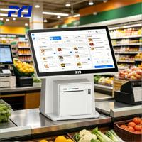 Термопринтер FYJ-F2 с возможностью нанесения логотипа, бесконтактным сканированием штрих-кодов, для различных сценариев использования, универсальный настольный POS-терминал для ресторанов.
