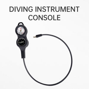 Console de plongée sous-marine DIDEEP à trois jauges avec tuyau de 80 cm, console d'instruments à 3 jauges avec manomètre de pression submersible (SPG), profondeurimètre - Product Image 1