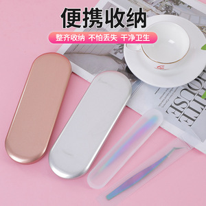 Tongxi Eyelash Extension Tweezers Stainless Steel Smooth Tip Metal <b>Case</b> Set For Lash Technicians - Product Image 4