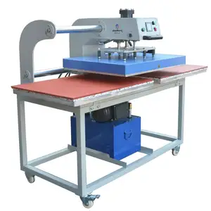 Hydraulic 2 Station Heat Transfer Press Machine For Jersey/sportswear/polo-shirt/t-shirt/fabric/bags