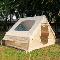 Tente de camping gonflable 4 saisons 6,3 m avec colonnes d'air en PVC, tente cabine de glamping, toit panoramique, fenêtre en maille, pliable