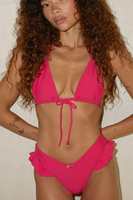 Op maat gemaakte dames halter bikini set van de fabrikant - geruite rokje onderdeel, tweedelig zwempak voor strand en zwembad