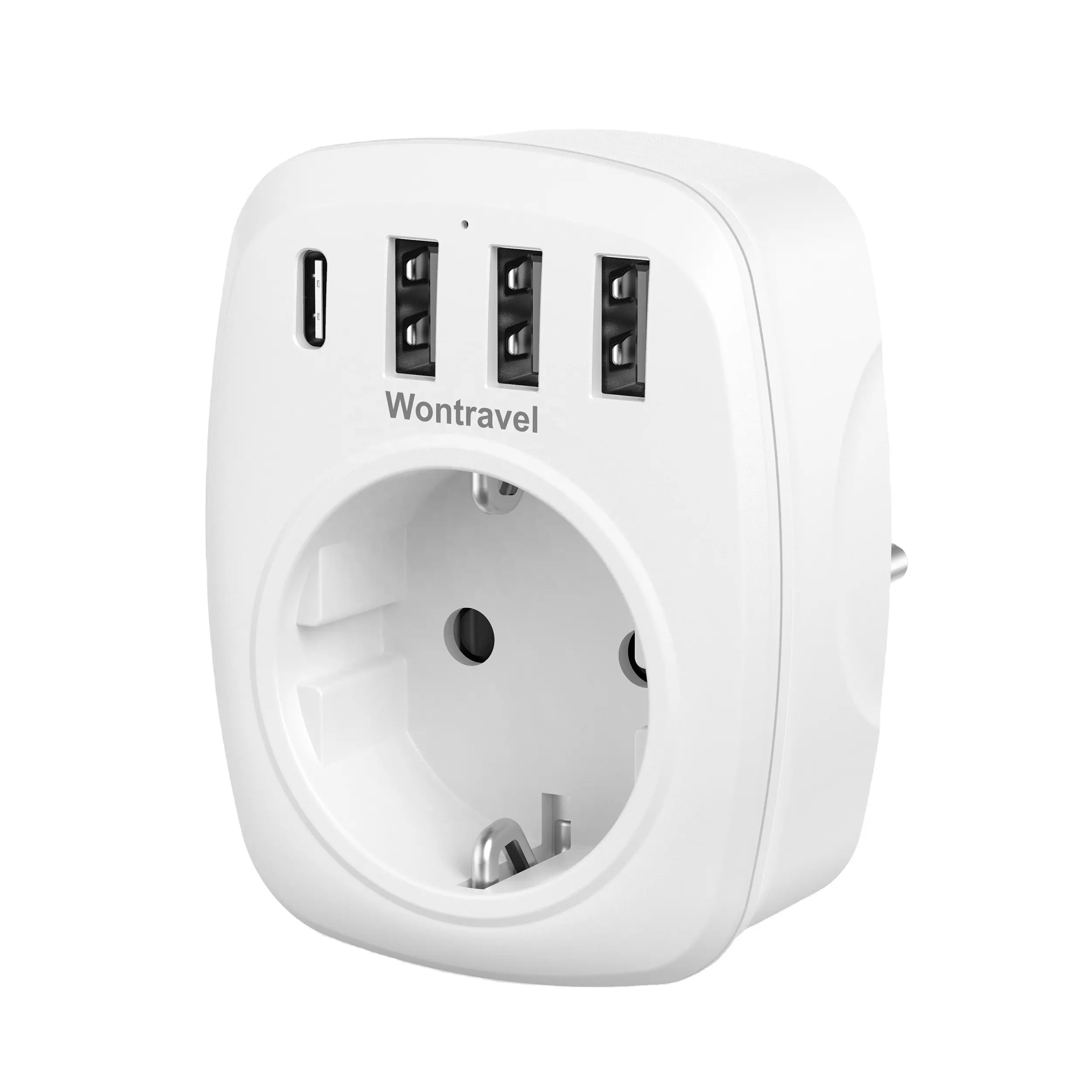 Electronic gadgets euro Germany France AU schuko electrical plug to UK Power Converter USB travel adapter