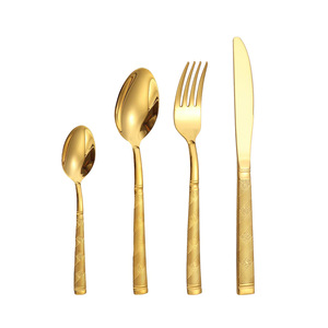 Ensemble de couverts occidentaux en acier inoxydable, couteaux, fourchettes, cuillères, durables, polis miroir, vaisselle d'hôtel - Product Image 5