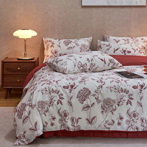 100% algodón pavo diseño de moda ajustado mala sábana cubierta de cama sábana bajera con funda de almohada - Product Image 2