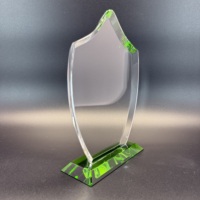 Approvisionnement d'usine Nouvelle combinaison noire et transparente Verre de cristal Plaque de verre de cristal Trophy Awards