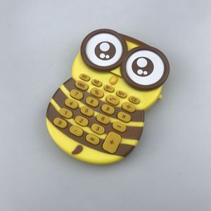 Mini Owl Calculator 8 Digits Battery Powered Cute Cartoon Student Gift Colorful Design - Product Image 4
