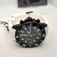 Montre-bracelet de luxe pour homme 2026, à quartz, trois aiguilles, calendrier, cadran bleu, étanche 100M, bracelet en silicone HB