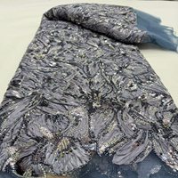 Tissus en dentelle perlée à sequins du Nigeria – Dentelle douce de haute qualité pour robes de mariée nigérianes et tenues de soirée