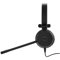 Casque stéréo supra-auriculaire réglable Jabra Evolve 30 avec micro pour PC - Casque filaire pour le travail (appels professionnels) et le jeu