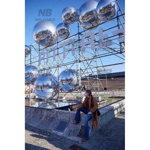 Gold Large PVC Double Layer Reflective Waterproof Decoration Hanging Sphere Inflatable Wedding Christmas Mirror <b>Customized</b> Spher - Product Image 3