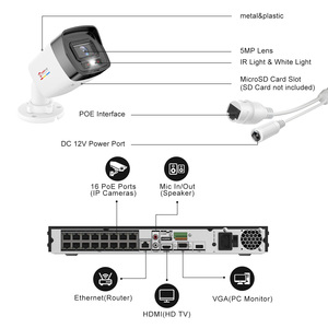 Système de caméra POE Anpviz US en stock 32 canaux 5MP, 32 caméras bullet 5MP IP67, NVR 32 canaux 12MP, Switch POE 16 canaux, Détection de mouvement - Product Image 5