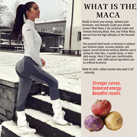 Bonbons Gommeux aux Herbes de Maca 500mg 100% Naturels Marque Blanche pour des Courbes Plus Fortes chez la Femme, Énergie Équilibrée et Bien-être