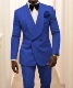 H-2437 S-5XL Costume d'affaires deux pièces pour <span class=keywords><strong>homme</strong></span>, style britannique, col en V, en coton, à double boutonnage, avec braguette boutonnée et devant plat, pour mariage - Product Image 4